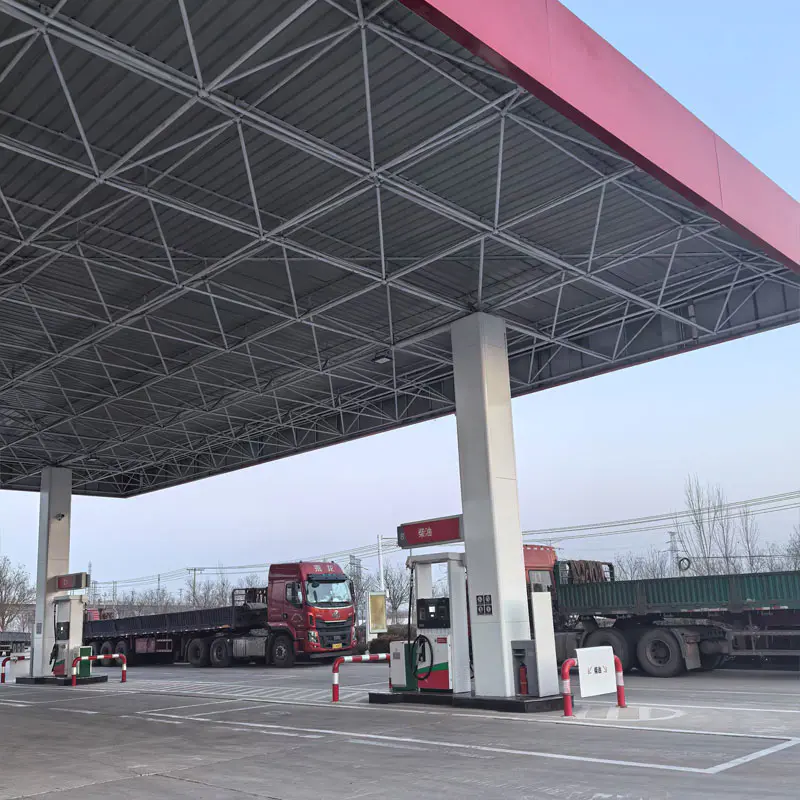 Estrutura de aço posto de gasolina